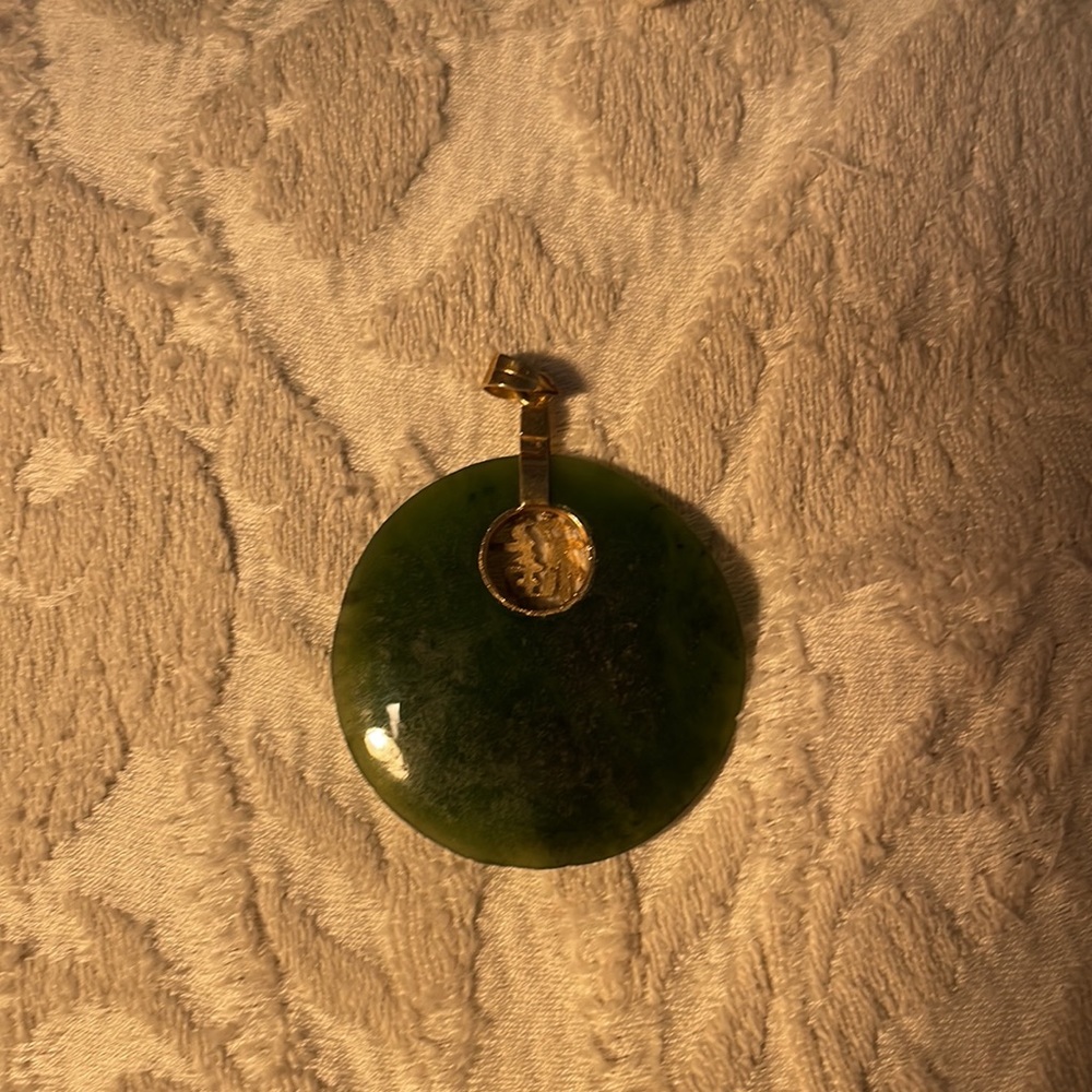 Solid Jade Pendant - image 2